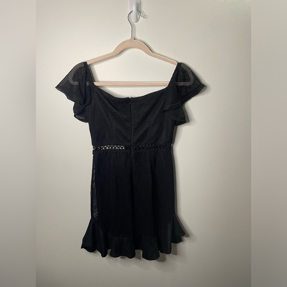 NWT Hello Molly In Other News Dress Black Ruffle Net - Picture 12 of 12